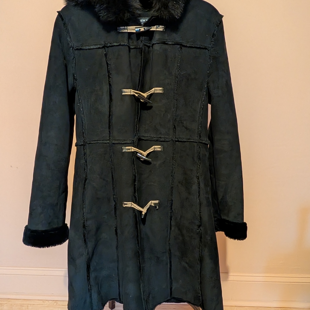 Marc New York Black Toggle Trench Coat